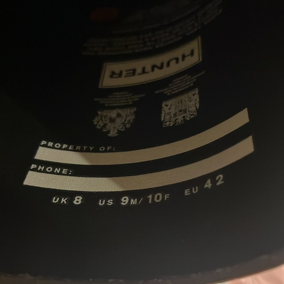 Hunter Tall Rainboots Black W Size 10- gently used - Picture 4 of 4